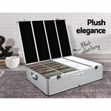 Embellir CD Case DVD Cases Storage Box 1000 Discs Aluminium Case DVD Folders - Rear View
