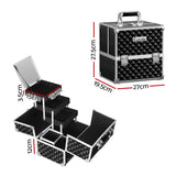 Embellir Makeup Case Beauty Organiser Bag Travel Large Cosmetic Storage Portable - Front View
