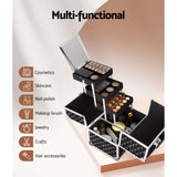 Embellir Makeup Case Beauty Organiser Bag Travel Large Cosmetic Storage Portable - Rear View