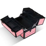 Embellir Portable Cosmetic Beauty Makeup Case - Diamond Pink - Side View