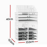 Embellir Makeup Case Acrylic Cosmetic Organizer Storage Box Jewellery Holder - Front View