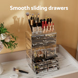 Embellir Makeup Case Acrylic Cosmetic Organizer Storage Box Jewellery Holder - 45-Degree Angle