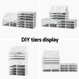 Embellir Makeup Case Acrylic Cosmetic Organizer Storage Box Jewellery Holder - Top-Down View