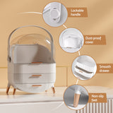 Embellir Makeup Case Portable Cosmetic Organizer Storage Box Jewellery Holder - Top-Down View