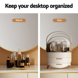 Embellir Makeup Case Portable Cosmetic Organizer Storage Box Jewellery Holder - Rear View