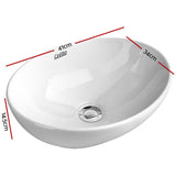 Cefito Bathroom Basin Ceramic Vanity Sink Hand Wash Bowl 41x34cm - Front View