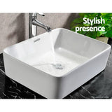 Cefito Bathroom Basin Ceramic Vanity Sink Hand Wash Bowl 48x37cm White - Top-Down View