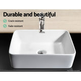 Cefito Bathroom Basin Ceramic Vanity Sink Hand Wash Bowl 48x37cm White - 45-Degree Angle