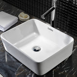 Cefito Bathroom Basin Ceramic Vanity Sink Hand Wash Bowl 48x37cm White - Close-Up Angle