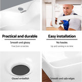 Cefito Bathroom Basin Ceramic Vanity Sink Hand Wash Bowl 48x38cm - Rear View