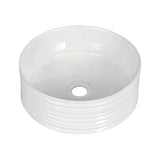 Cefito Bathroom Basin Vanity Sink Vessel Ceramic White Round Countertop 36cm