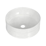Cefito Bathroom Basin Vanity Sink Vessel Ceramic White Round Countertop 36cm