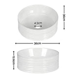 Cefito Bathroom Basin Vanity Sink Vessel Ceramic White Round Countertop 36cm - Side View