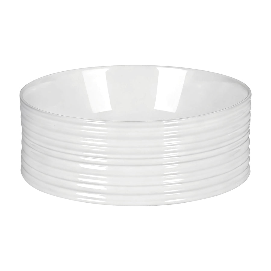 Cefito Bathroom Basin Vanity Sink Vessel Ceramic White Round Countertop 36cm