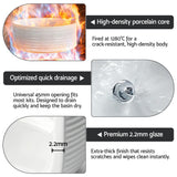 Cefito Bathroom Basin Vanity Sink Vessel Ceramic White Round Countertop 36cm - Extra Image