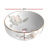 Cefito Bathroom Basin Ceramic Vanity Sink Hand Wash Bowl with Pattern 41x41cm - Front View