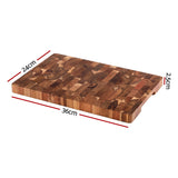 5-Star Chef Acacia Wooden Cutting Board End Grain Chopping Board - Front View