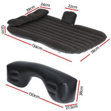 Weisshorn Car Mattress 134x78 Inflatable SUV Back Seat Camping Bed Black - Front View