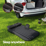 Weisshorn Car Mattress 134x78 Inflatable SUV Back Seat Camping Bed Black - Rear View
