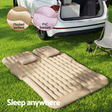 Weisshorn Car Mattress 175x130 Inflatable SUV Back Seat Camping Bed Beige - Rear View