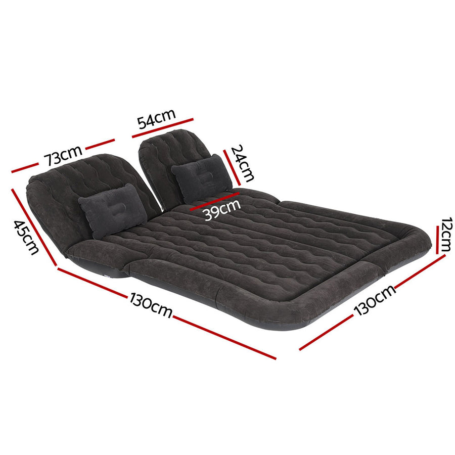 Weisshorn inflatable car mattress for SUV back seat, black, six air chambers