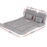 Weisshorn Car Mattress 175x130 Inflatable SUV Back Seat Camping Bed Grey - Front View