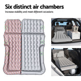 Weisshorn Car Mattress 175x130 Inflatable SUV Back Seat Camping Bed Grey - 45-Degree Angle
