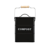 Gardeon 5L Compost Bin Kitchen Countertop Food Waste Caddy Black - Side View