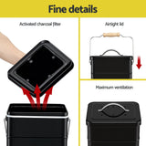 Gardeon 5L Compost Bin Kitchen Countertop Food Waste Caddy Black - Close-Up Angle