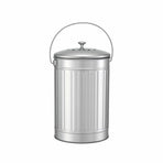 Gardeon Compost Bin Kitchen Countertop Food Waste Caddy 6L Silver