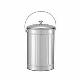 Gardeon Compost Bin Kitchen Countertop Food Waste Caddy 6L Silver - Side View