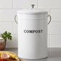 Gardeon Compost Bin Kitchen Compost Caddy Food Waste Bin Bench White