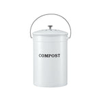 Gardeon Compost Bin Kitchen Compost Caddy Food Waste Bin Bench White