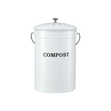 Gardeon Compost Bin Kitchen Compost Caddy Food Waste Bin Bench White - Extra Image