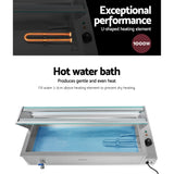 Devanti Commercial Food Warmer Bain Marie 3 Electric Buffet Pans - Top-Down View