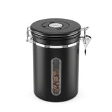 5-Star Chef 1.8L Stainless Steel Coffee Bean Storage Container Coffee Canister - Side View