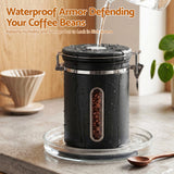 5-Star Chef 1.8L Stainless Steel Coffee Bean Storage Container Coffee Canister - Rear View