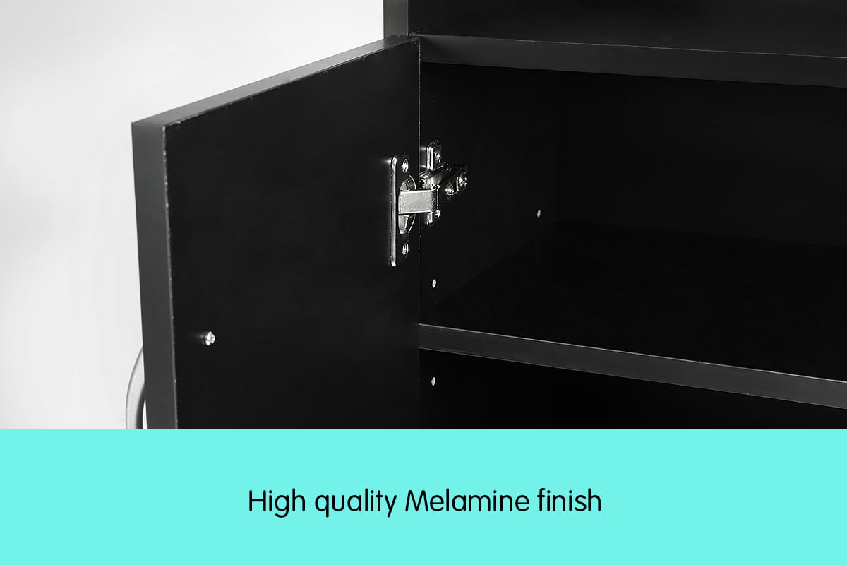 Sarantino 21 Pairs Shoe Cabinet Rack Storage Organiser 80 x 30 x 90cm in Black