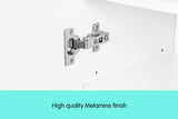 Sarantino 21 Pairs Shoe Cabinet Storage Organiser Shelf 2 Doors 80 x 30 x 90cm in White