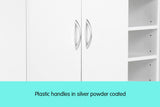 Sarantino 21 Pairs Shoe Cabinet Storage Organiser Shelf 2 Doors 80 x 30 x 90cm in White