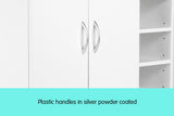 Sarantino 21 Pairs Shoe Cabinet Storage Organiser Shelf 2 Doors 80 x 30 x 90cm in White - Extra Image
