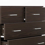 Sarantino Tallboy Dresser 6 Chest Of Drawers Cabinet Storage 85 x 39.5 x 105 in Brown