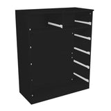Sarantino Tallboy Dresser 6 Chest Of Drawers Cab 85 x 39.5 x 105 in Black - Side View