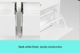 Sarantino 24 Pairs Shoe Cabinet Storage White Drawers Chest 1200 x 240 x 920 in White - Extra Image