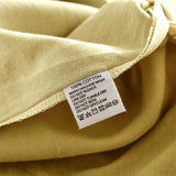 Cosy Club Washed Cotton Quilt Set Yellow Lime Double - Top-Down View