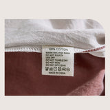 Cosy Club Cotton Cover Quilt Cover Set Vanilla Rhubarb Single - Close-Up Angle