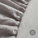 Cosy Club Washed Cotton Sheet Set Grey Double - Rear View