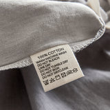 Cosy Club Washed Cotton Sheet Set Grey Double - Close-Up Angle