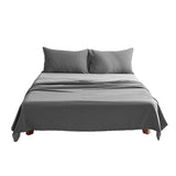 Cosy Club Washed Cotton Sheet Set Grey Double - Extra Image