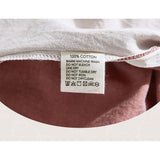 Cosy Club Cotton Bed Sheets Set Red Beige Cover Double - Rear View
